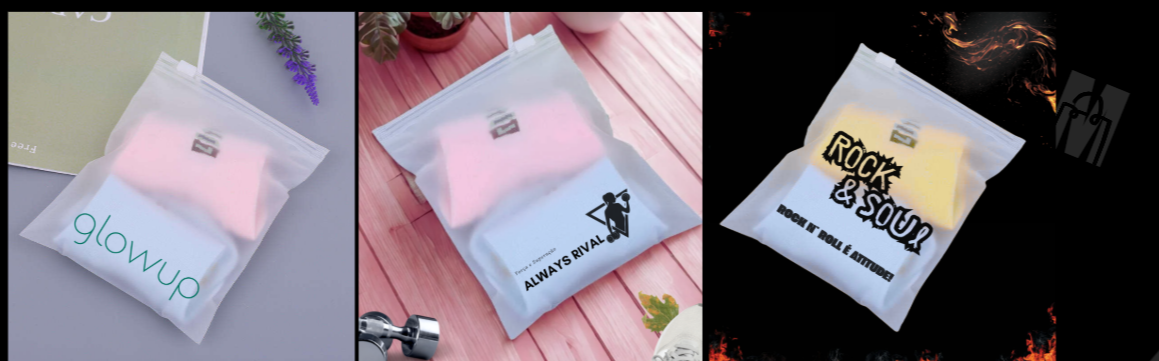 saquinho ziplock personalizado com a logomarca. Ideal para brindes e marketing .