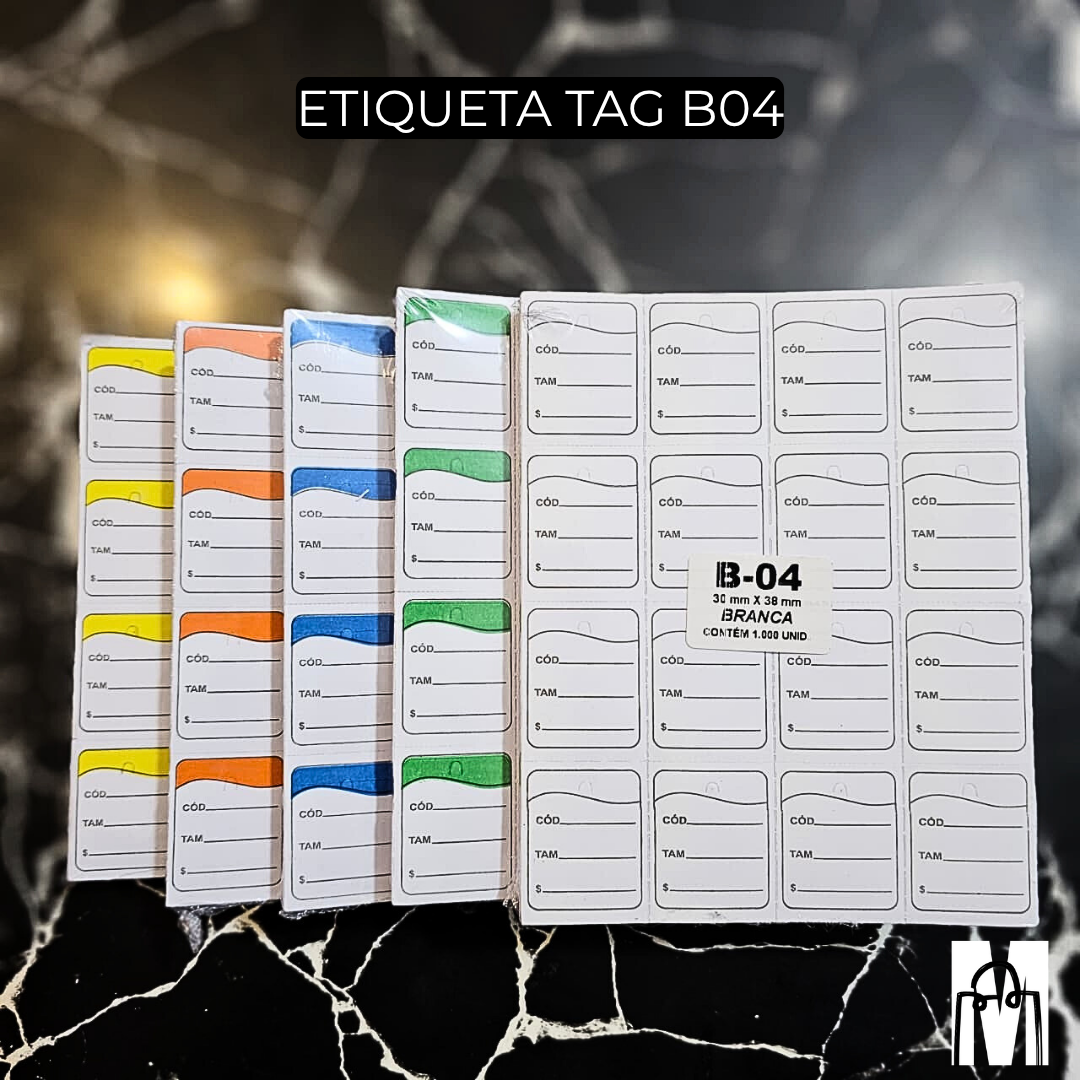 Tag de papel para roupas e acessórios