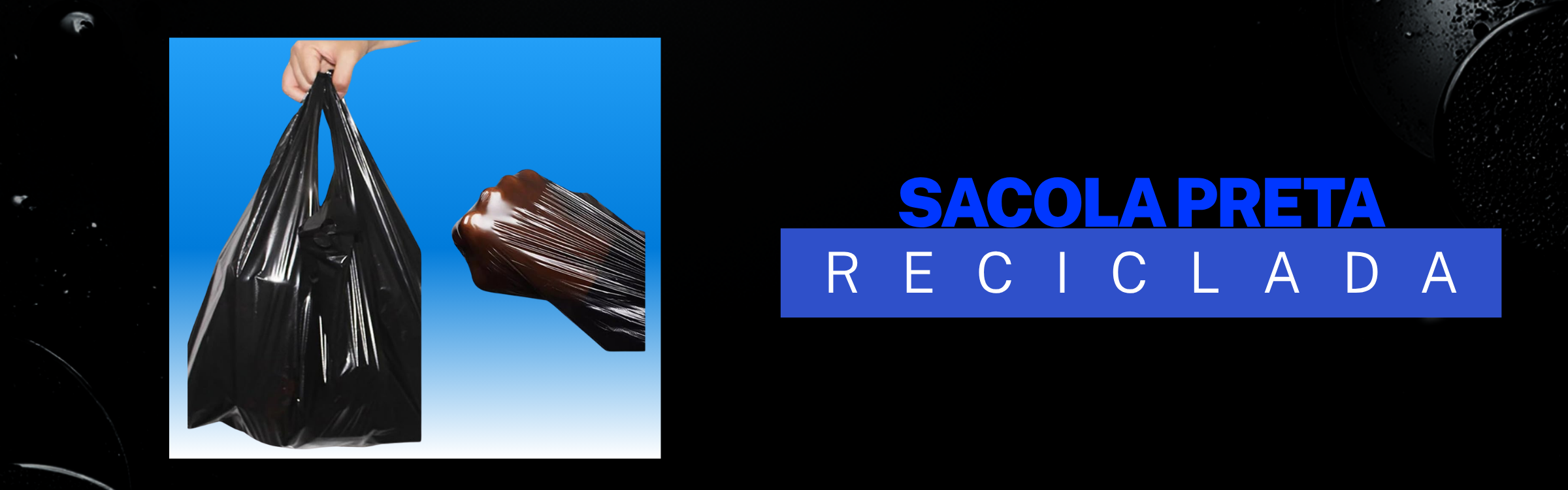 sacola reciclada preta para atacado e varejo no Bom Retiro e região