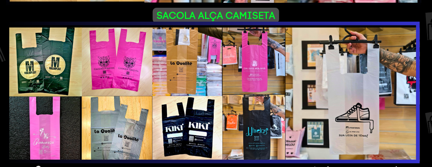 sacola para loja de roupas de atacado e varejo